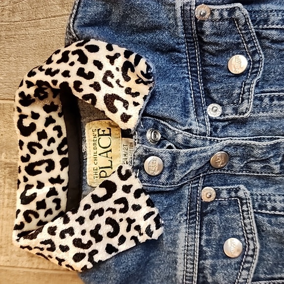 Children's place denim shirt with animal print details - Picture 2 of 4